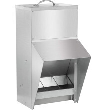 Rat Proof Chicken Feeder 25lbs Galvanized Outdoor Poultry Feeder with Weatherproof Lid for Coop