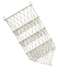 Red de Almacenamiento de Peluches de Macramé, Organizador de Juguetes para Colgar en la Pared, Ideal para la Decoración de la Habitación Infantil.