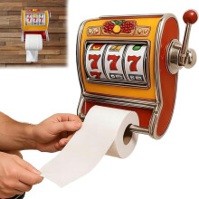 Funny Toilet Paper Holder Retro Arcade Style Wall Mounted Durable Resin Novelty Bathroom Decor