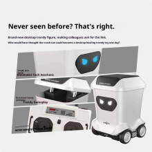Desktop Remote Control Toy Car Garbage Can Set, Trendy Table Ornament Setup with Remote Control Trash Can