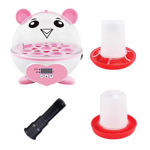 Digital Mini Egg Incubator 9 Egg Automatic Hatcher with LED Display and Temperature Control for Chickens Ducks