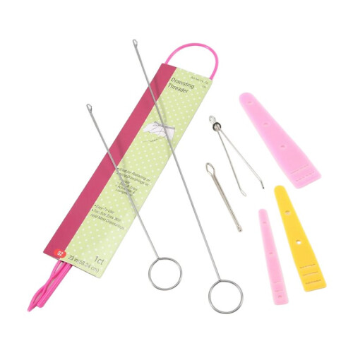 8 Pcs Flexible Drawstring Threader Tool Set Sewing Loop Turner for Jackets, Coats, Pants, Hoodies & Sweaters