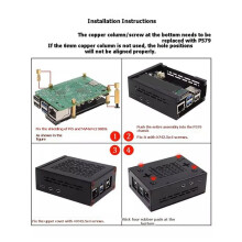 Carcasa Metálica con Ventilador de Refrigeración para Raspberry Pi 5, Carcasa para Raspberry Pi 5, Placa de Expansión PCIe A M2 NVMe SSD