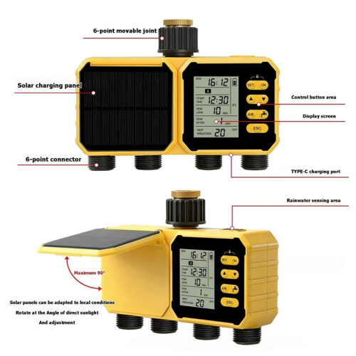 Solar Irrigation Timer  APP Control Automatic Irrigation System Outdoor Water Timer Garden Watering Tool Imperial 2