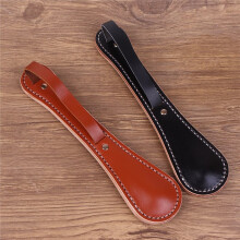 Outdoor Self-Defense Massage Tool for Men and Women, Anti-Harassment Leather Racket Brown