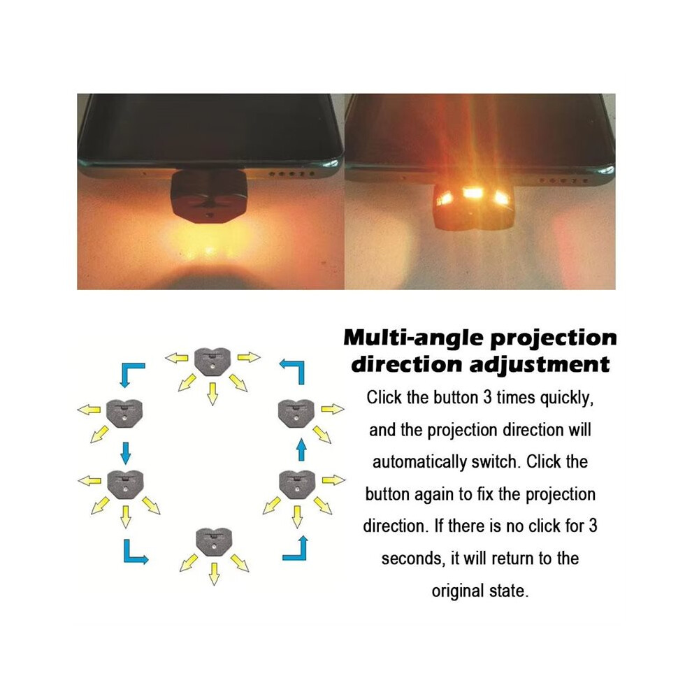 Type-C Automatic Direction Adjustable Rgb Multi-Functional Ambient High Brightness Night Light 6032848767078