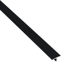 Black Aluminum Floor Transition Strip 90cm, Durable Waterproof Threshold Trim for Laminate and Tile
