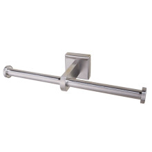 Stainless Steel Toilet Roll Holder Double Ring Toilet Paper Holder Wall Mounted Bathroom Toilet Paper Shelf Silver