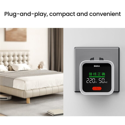 DUKA ATuMan ST2 Socket Tester  Socket Detector with LCD Backlit Display Plug Tester Breaker Finder EU Plug