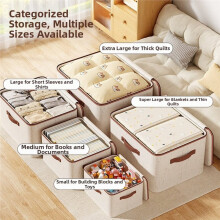Boîte de Rangement Pliable pour Linge avec Couvercle - Organisateur Anti-Poussière Capacité pour la Maison 40 X 30 X 21 cm
