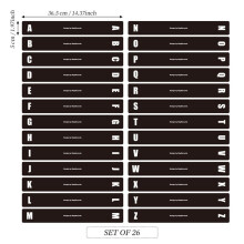 26 Pcs/Set Record Dividers A-Z Alphabet Dividers Black Vinyl Record Separator for Album CD DVD Bookshelf Organizer