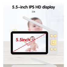 2.4G WiFi Babyvakt Kamera Matningspåminnelse Temperatur Gråt Ljuddetektering Ljud Video Barnvaktskamera 2MP