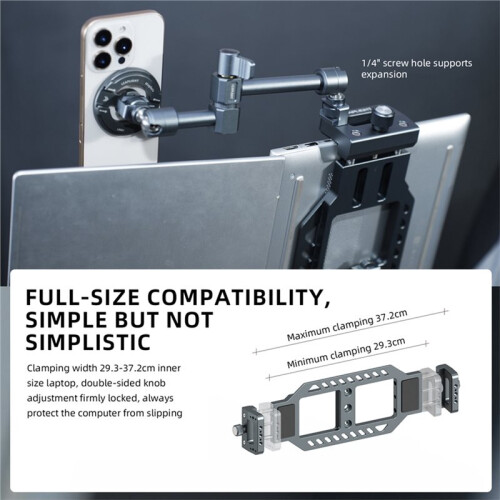 Support Réglable pour Ordinateur Portable, Grand Format, Antidérapant, avec Trépied Intégré 1