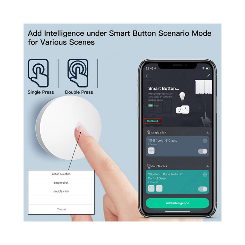 Tuya Zigbee Devices Button Scene Battery Powered Intelligent Linkage Automation Work With Life 4711627404596
