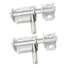 2pcs Stainless Steel Door Bolt Latch Lock, AntiTheft NoDrill Security for Sliding and Exterior Doors