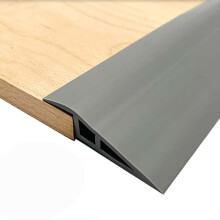 Peel and Stick Carpet Transition Strip Gray 1m Flexible PVC Floor Edge Trim for Doorway Divider