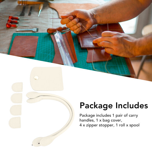 Milky White Split Leather Purse Strap Flip Cover 1