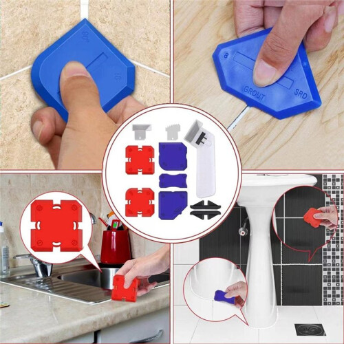 12Pcs/Set Professional Caulking Tool Kit with Silicone Profiling and Sealant Removal Tools 1