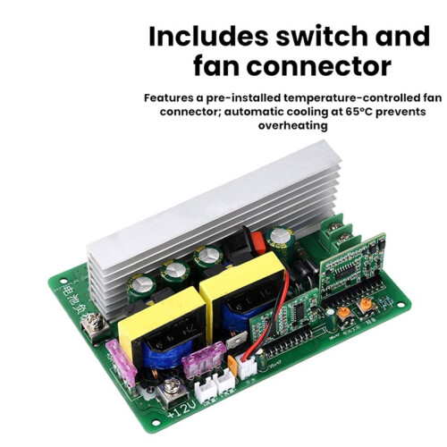 500W Omvormermodule  12-14,5V Naar AC 220V Sinusgolf Boost Converter Transformatormodule met Schakelaar en Ventilatorinterface 1