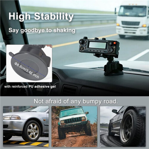 Car Suction Cup Holder Universal Car Radio Telescopic Install Fixed Bracket Transceiver Control Holder 1