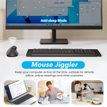 Souris Sans Fil Jiggler Rechargeable, Souris Mobile pour Gaucher, 2,4 GHz, pour Ordinateur Portable : Gardez Votre Ordinateur Allumé