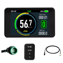 Electric Bicycle LCD T8 Display Ebike Intelligent Color Display 24V-72V SM/Waterproof Plug for Electric Bike Accessory