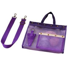 Knitting Bag for Knitting and Crochet Supplies Large Capacity Transparent Mesh Yarn Storage Bags for Crochet and Yarn