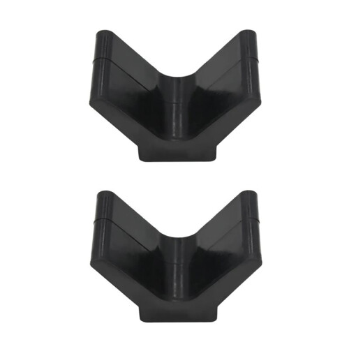 2 Peças de Batente em V de 2 Polegadas para Reboque de , Bloco de Borracha em V Preto para Iates e Caiaques