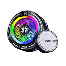 Dissipatore per Dispositivi Mobili FS18 AI 30W con Retro Magnetico Clip Raffreddamento A Ghiaccio Radiatore con Display Digitale e Illuminazione RGB