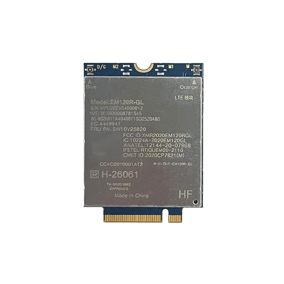 Em120r-Gl 4G Module Em120r Cat12 600Mbps M. 2/Key B For X1 Yoga 6Th X13 Yoga P14s T14 T15 T15s 4711052520106