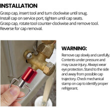 HVAC Tools,Locking Cap Key for Refrigerant Safety Caps,Triple Use Multi Key for Refrigerant HVAC Locking Caps (3 Bits)