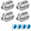 4 Pack Bubbler Sprinkler Heads, 3/4" Internal Thread Aluminum Diffuser Flood Nozzles for Yard and Garden 1