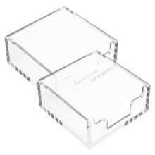 2pcs Notes Memo Box Dispenser for Desk, Office Notes Paper Holder Easy Access Storage, Desktop Organizer for Home,School