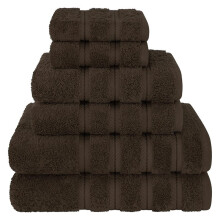 -Border Pure Cotton Black Bath Towel, Hand Towel, and Square Towel, Soft, Absorbent, and Colorfast. Dark Brown