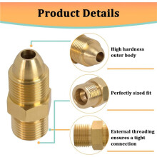 2X G5/8 Male to CGA580 Male Argon Adapters & Nitrogen Adapters, Compatible with CO₂, Helium and Neon Gas Cylinder