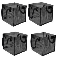 4PCS Mesh AquaticPond Plant Baskets, Large Pond Planting Bag Reusable AquaticsPlanter Pot Water Lily Growing Container A