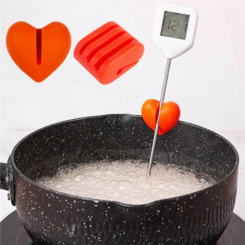 Silicone Holder Clip Fixed Probe Clip for Pot Candy Making Temp Probe Pot Clip Holder Kitchen Gadgets 2pc 2