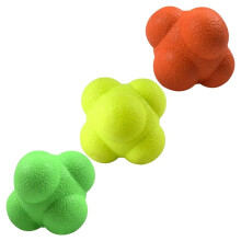 Pallina da Riflessologia per La Coordinazione Occhio-Mano, Allenamento di Reazione Multisport, 7,2 cm, Confezione da 3 - Arancione, Giallo, Verde