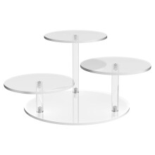 Clear Display Stand for Botanical Collection Sets,Multi-Tier Showcase Figurine Display Shelf Riser for Collectibles