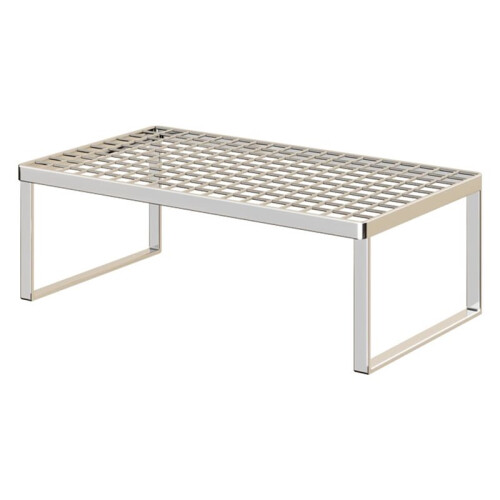 1pc Stainless Steel Microwave Shelf Organizer, Rust-Proof Countertop Storage Solution
