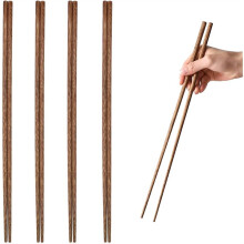 Cooking met Eetstokjes, 4 Paar Lange Houten Chinese Eetstokjes van 42 cm