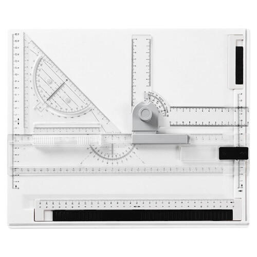 A3 Drawing Board Adjustable Angle Art Table with Parallel Motion Ruler, Ideal for Students, Architects, Engineers
