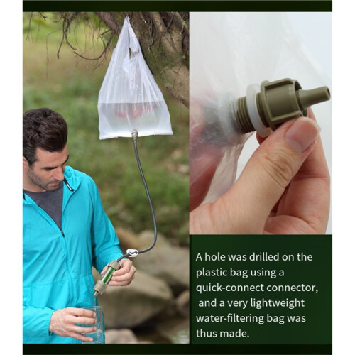 Persönlicher Camping-Wasserfilterstrohhalm, Tragbarer Filter, Geeignet für Überlebens- oder Notfallausrüstung.
