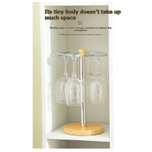 Rotating Wine Glass Holder and Shelf Luxurious High-End Hanging Stand for Storing and Draining Stemmed Glasses