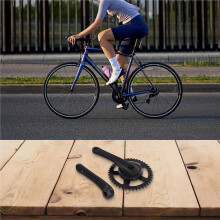 Aluminum Alloy for Bike Crankset 42T 170mm Fixie, Ebike, Road and MTB Bicycles, for Square Taper Bottom Bracket