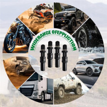 4 Set Automatic Tire Deflator Kit 4 Exhaust Valve and 4 Valve Cover 10-30 PSI Adjustable for Cars Trucks Motor