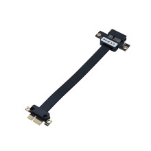 Rallonge PCI-E X1 Coudée à 180 - Câble D'Extension PCI-E 3.0 1X Vers X1 - Câble Riser PCI-E X1 pour Carte Réseau/USB/NVMe PCI-E