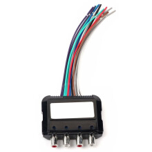 Car Stereo Subwoofer 4 Channel High to Low Audio Converter with Power Amplifier Control Wire