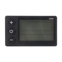 S866 Electric Bike LCD Display E-Bike Electric Scooter Display Meter Control Panel with Waterproof Plug