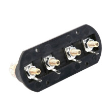 Bornier de Sortie pour Amplificateur de Haut-Parleur à 4 Positions, Connecteur Audio Externe Plaqué Or à Prise Banane